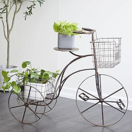 bike metal planter box|Deco 79 Metal Bike Indoor Outdoor Plantstand .